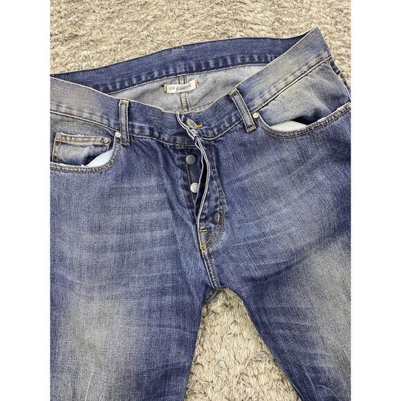 Gianfranco Ferre Jeans Mens 35x30 Button Fly Low Waist Tapered Leg Stretch Denim - Picture 9 of 13